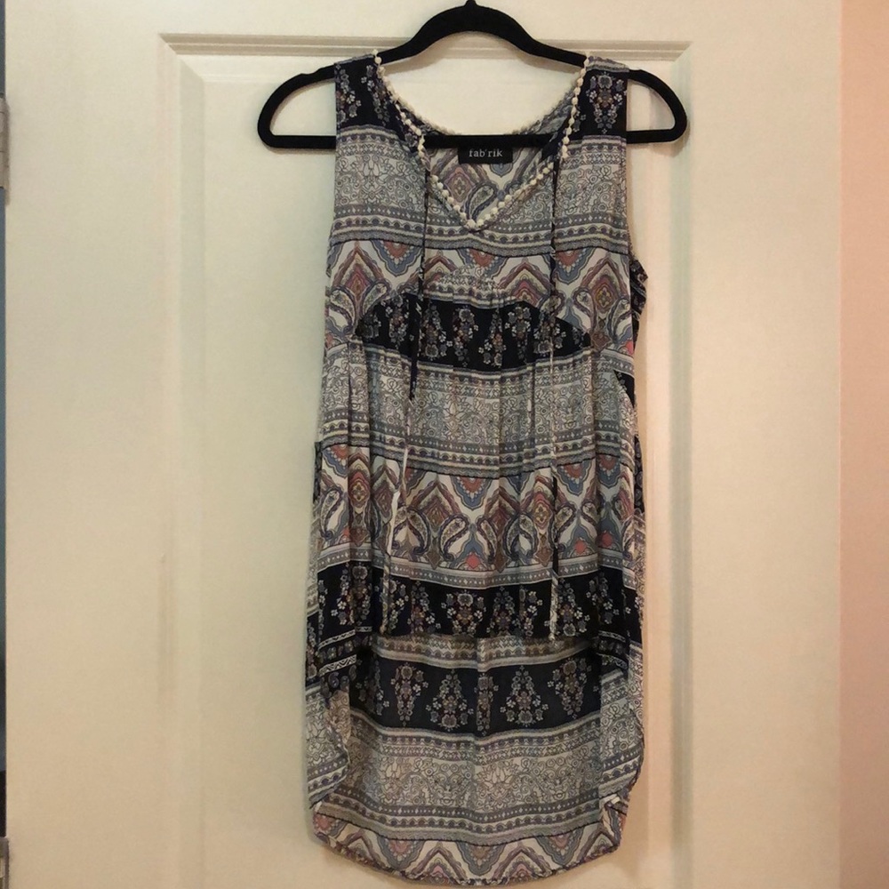 Fabrik Paisley Pattern Tunic Tank